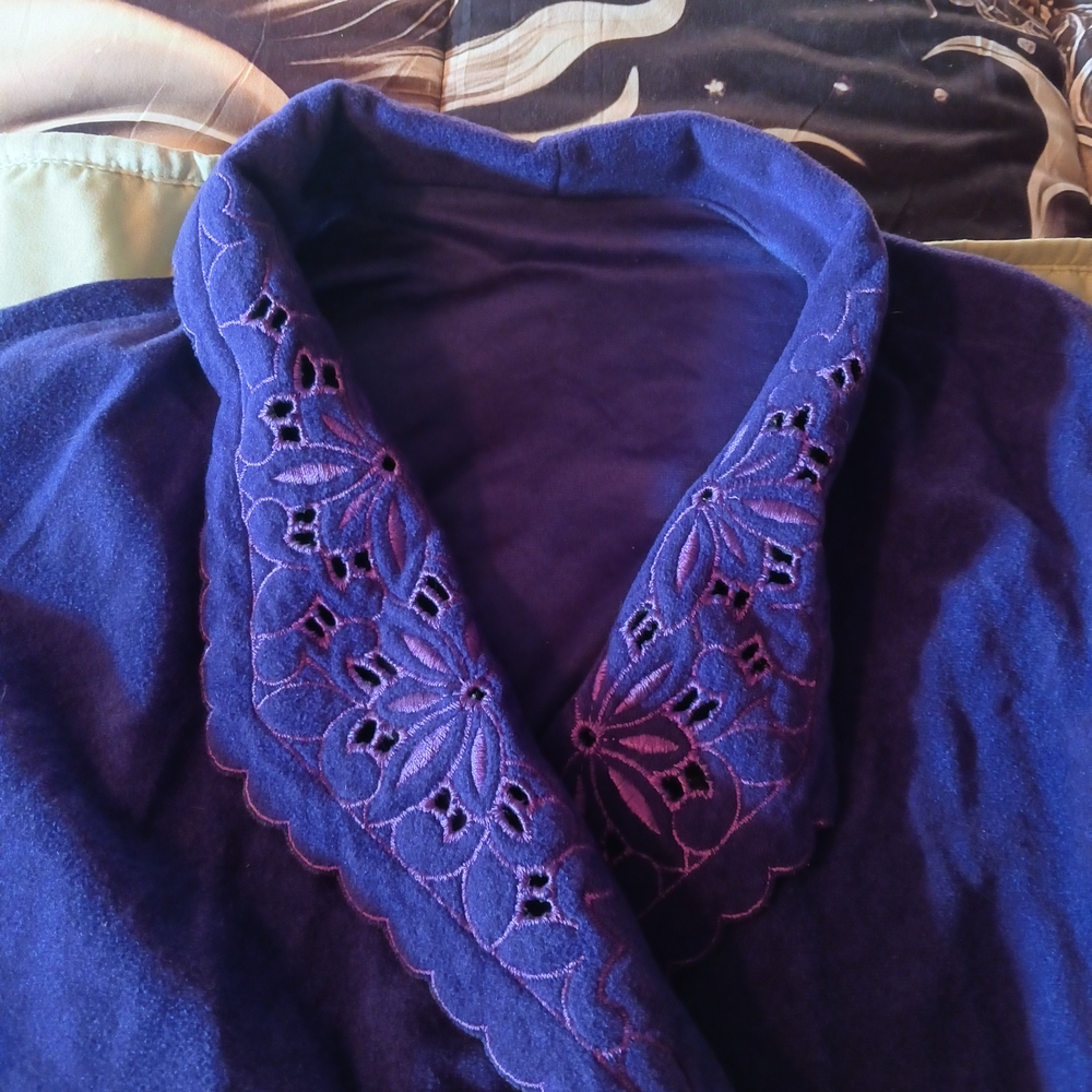 Vintage 90's Vanity Fair Purple Robe - Picture 12 of 15